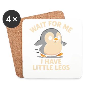 Idée de cadeau drôle sur l’humour du Pingouin - Dessous de verre (lot de 4) - blanc - Devant
