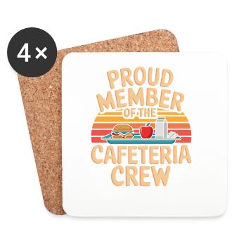  Proud Member Of The Cafeteria Crew Schulmensa - Untersetzer (4er-Set) - Weiß - Vorne