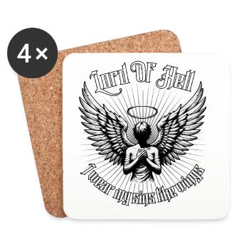 Lord of Hell Wings Halo - Untersetzer (4er-Set) - Weiß - Vorne