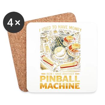 Joueur de flippers machine à flipper - Dessous de verre (lot de 4) - blanc - Devant