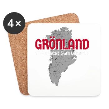 Greenland Not for Sale - Coasters (set of 4) - white - Front