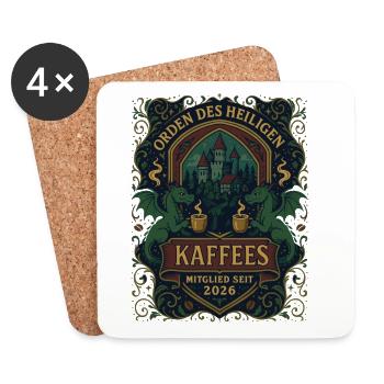 Order of the Holy Coffee | Member 2026 - Coasters (set of 4) - white - Front