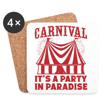 Carnival Party In Paradise Circus Performer Gifts - Coasters (set of 4) - white - Front