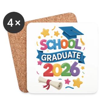 2026 Graduation Class Events - Coasters (set of 4) - white - Front