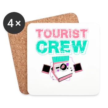 Équipe de tourisme caméra Équipement de voyage World Travelers - Dessous de verre (lot de 4) - blanc - Devant