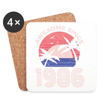 Aloha Sunset 1996 Retro - Untersetzer (4er-Set) - Weiß - Vorne