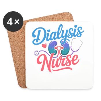 Dialysis Nurse Design - Coasters (set of 4) - white - Front