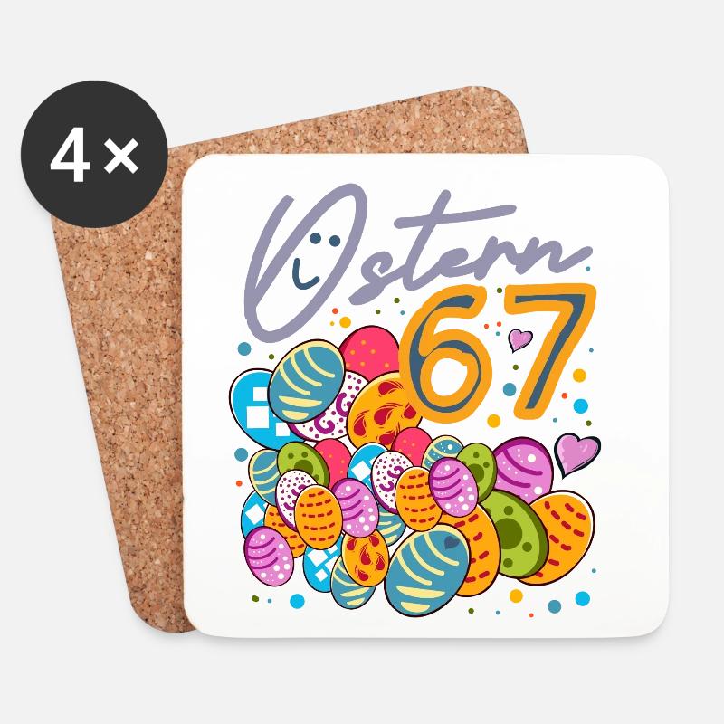 ostern 67 - Untersetzer (4er-Set) - Weiß