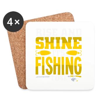 Fischer Sportfischer Angeln Angler Spruch - Untersetzer (4er-Set) - Weiß - Vorne