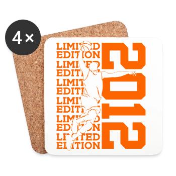 LIMITED EDITION 2012 BASKETBALL 14TH BIRTHDAY - Coasters (set of 4) - white - Front