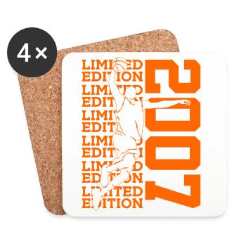 LIMITED EDITION 2007 BASKETBALL 19TH BIRTHDAY - Coasters (set of 4) - white - Front