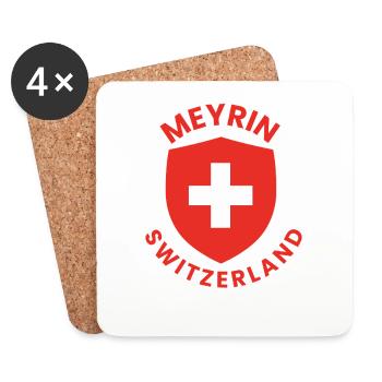 Meyrin Schweiz Shield - Coasters (set of 4) - white - Front