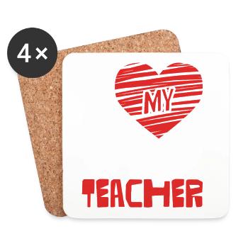 I Love Science Teacher - Coasters (set of 4) - white - Front