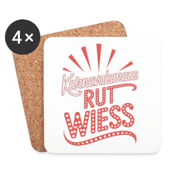 Carnival Mouse Rut Wiess Cologne Cologne Cologne Carnival Mouse - Coasters (set of 4) - white - Front