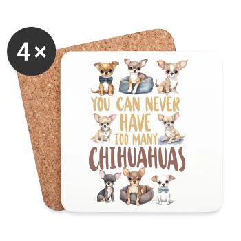 Chihuahua Chihuahueño Tu peux - Dessous de verre (lot de 4) - blanc - Devant