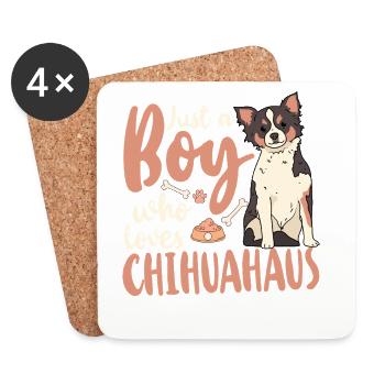 Chihuahua Chihuahueño Boy Just A - Untersetzer (4er-Set) - Weiß - Vorne