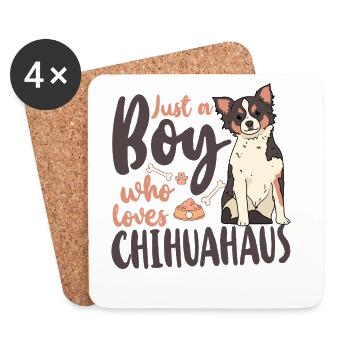Chihuahua Chihuahueño Boy Just A - Untersetzer (4er-Set) - Weiß - Vorne