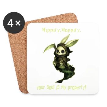 Grim Bunny – Ton âme est à moi ! - Dessous de verre (lot de 4) - blanc - Devant