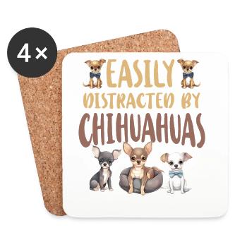 Chihuahua Chihuahueño facilement - Dessous de verre (lot de 4) - blanc - Devant