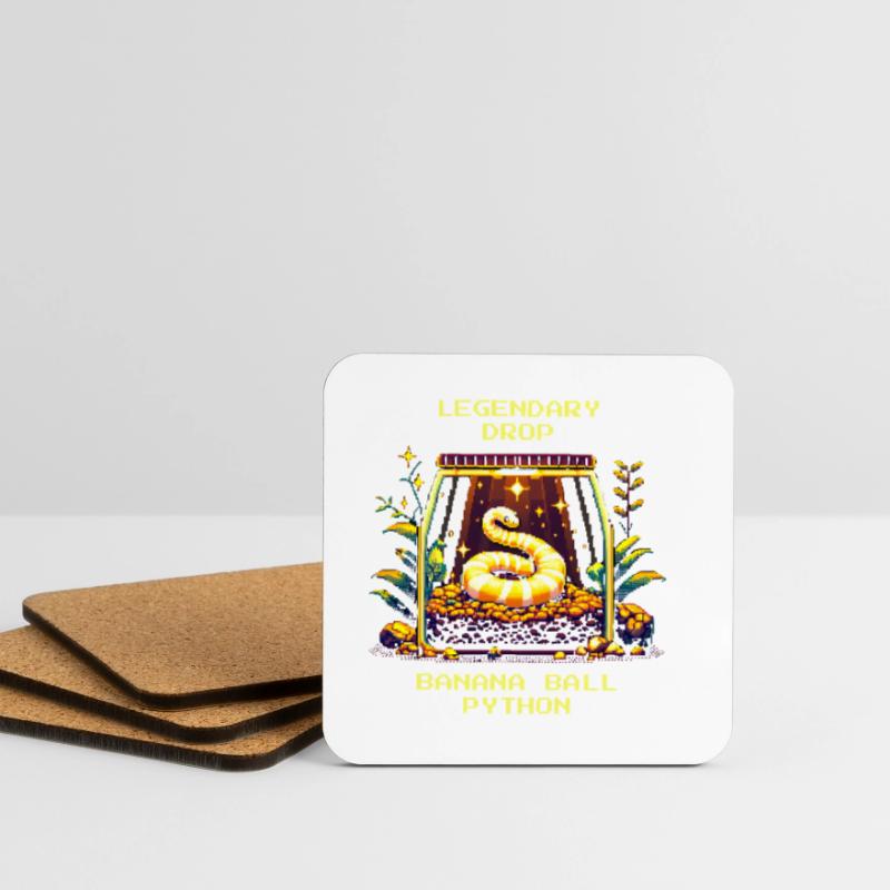 Legendärer Fund: Banana Königspython | Python Untersetzer (4er-Set)