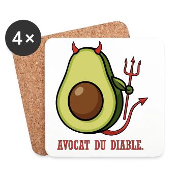 Avocat du Diable - Dessous de verre (lot de 4) - blanc - Devant