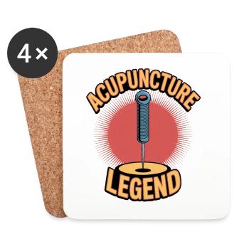 Acupuncture Chinese Medicine Health - Coasters (set of 4) - white - Front
