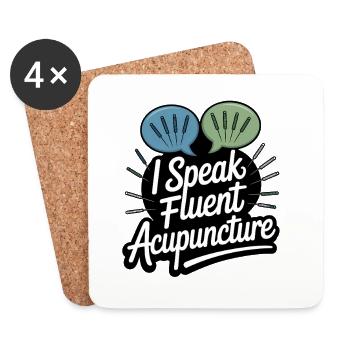 Acupuncture Chinese Medicine Health - Coasters (set of 4) - white - Front
