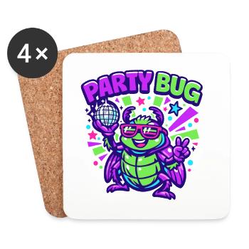 Party Bug - Coasters (set of 4) - white - Front