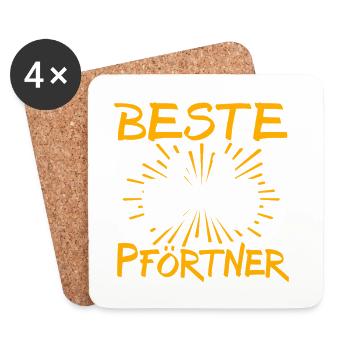 Idée cadeau Gatekeeper - Dessous de verre (lot de 4) - blanc - Devant