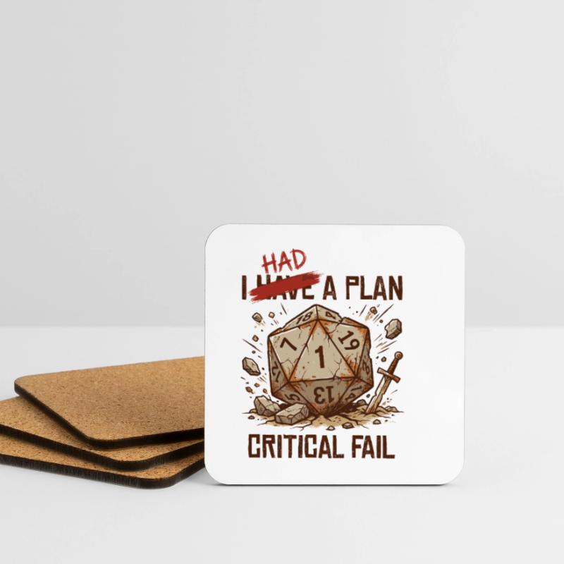 Échec critique – J’avais un plan cube Dessous de verre (lot de 4)