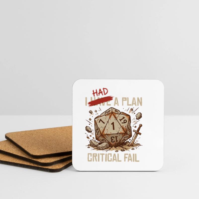 Échec critique – J’avais un plan cube Dessous de verre (lot de 4)