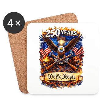 Eagle 250 Jahre Patriotismus - Untersetzer (4er-Set) - Weiß - Vorne