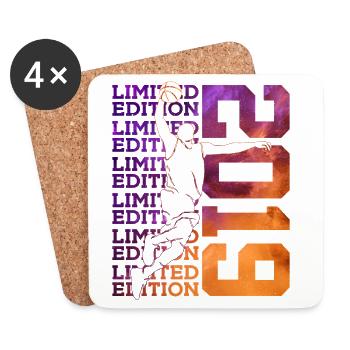 LIMITED EDITION 2019 BASKETBALL 7TH BIRTHDAY - Coasters (set of 4) - white - Front