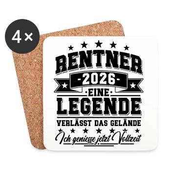Retraite 2026 - Une légende quitte le site - Dessous de verre (lot de 4) - blanc - Devant
