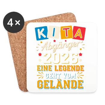 Adieu de diplômé de Kita Cadeau de remise de diplôme - Dessous de verre (lot de 4) - blanc - Devant