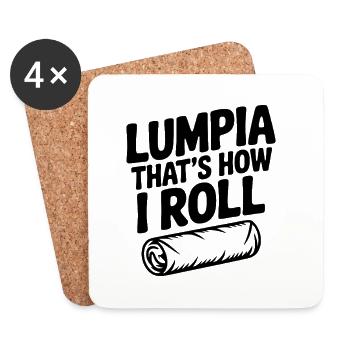 Lumpia C’est comme ça que je roule - Dessous de verre (lot de 4) - blanc - Devant