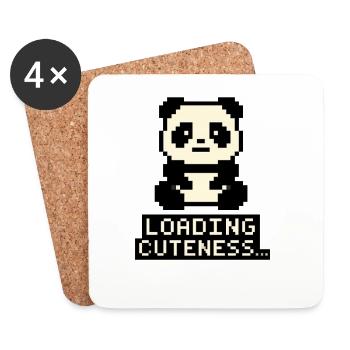 Pixelbaby Charging Cuteness - Coasters (set of 4) - white - Front