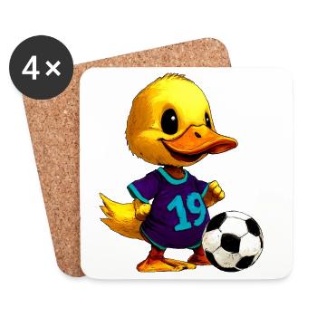 Duckling Football - Coasters (set of 4) - white - Front