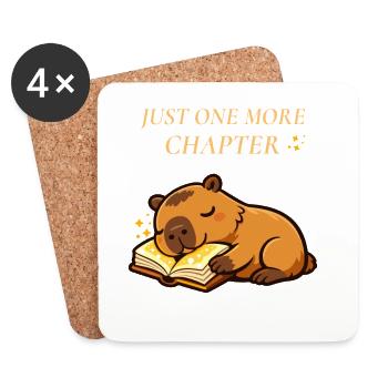 Just One More Chapter Capybara Read - Coasters (set of 4) - white - Front