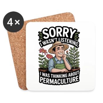 Permaculture philosophy of life for nature lovers - Coasters (set of 4) - white - Front