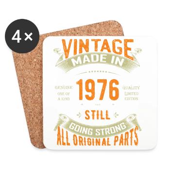 Vintage 1976 Still Going Strong - Coasters (set of 4) - white - Front