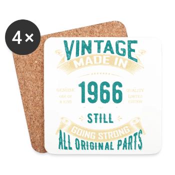 Vintage 1966 immer noch stark - Untersetzer (4er-Set) - Weiß - Vorne