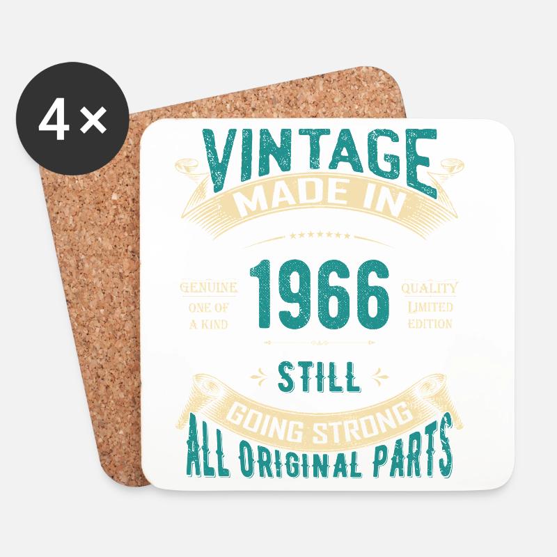 Vintage 1966 immer noch stark - Untersetzer (4er-Set) - Weiß