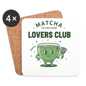 Matcha Lovers Club The Finest Blend Authentic - Coasters (set of 4) - white - Front
