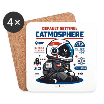 Mode par défaut Catmosphere | Astro Cat - Dessous de verre (lot de 4) - blanc - Devant