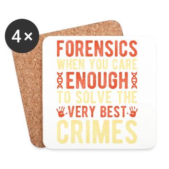 Forensic Science Major Enough Solve The Best - Untersetzer (4er-Set) - Weiß - Vorne