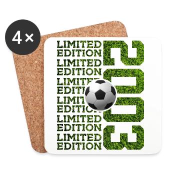 LIMITED EDITION 2003 FOOTBALL 23RD BIRTHDAY - Coasters (set of 4) - white - Front