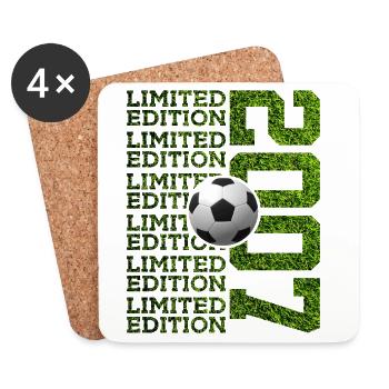 LIMITED EDITION 2007 FOOTBALL 19TH BIRTHDAY - Coasters (set of 4) - white - Front