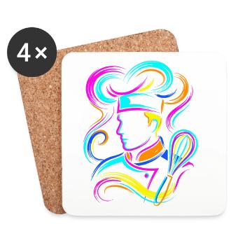 Baker - Coasters (set of 4) - white - Front
