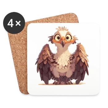 Vulture - Coasters (set of 4) - white - Front